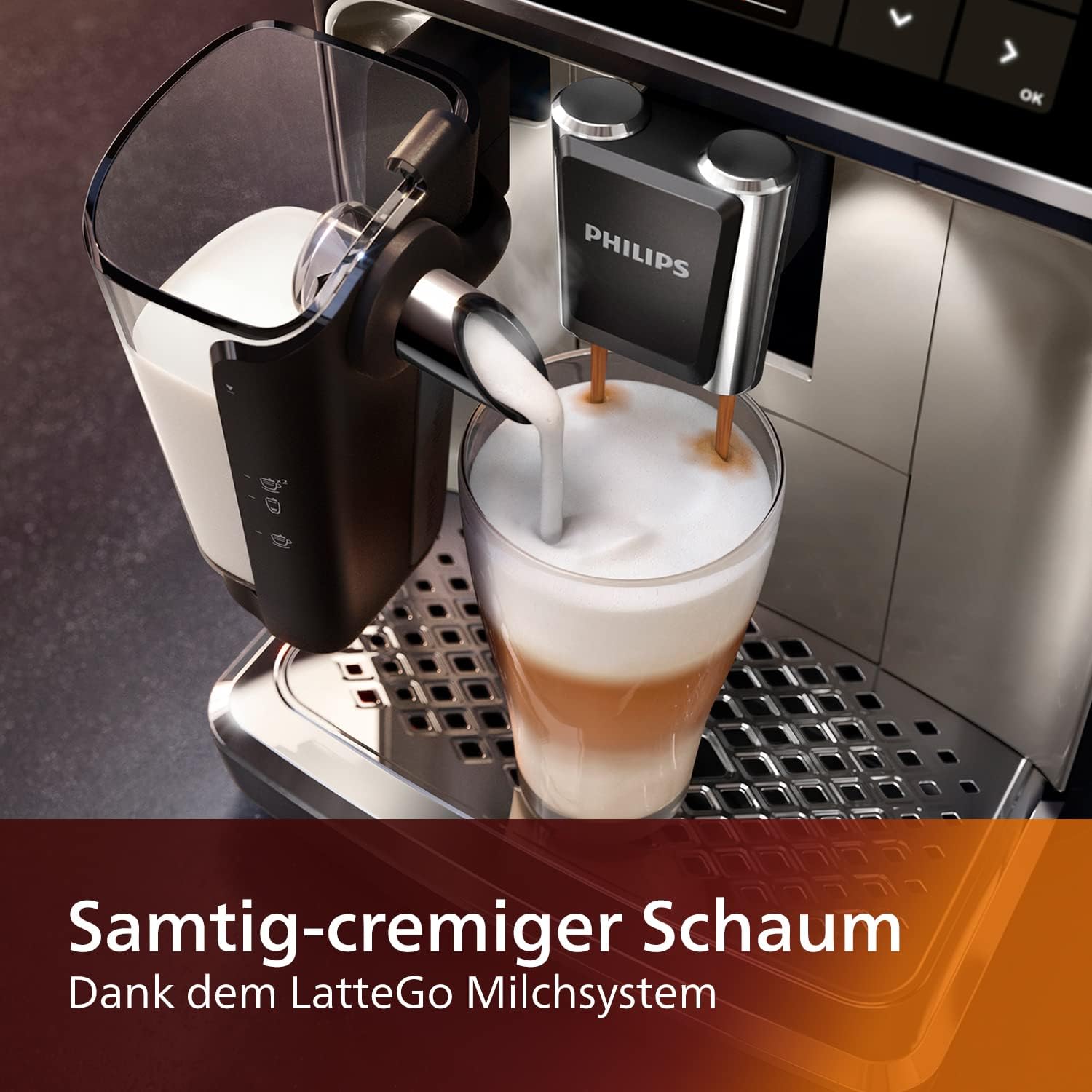 LatteGo Milchsystem mit samtigem Milchschaum